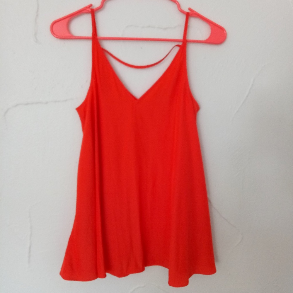 Neon orange v-neck camisole